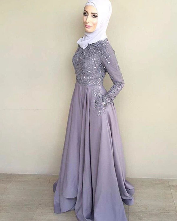 مدل لباس زنانه بلند با حجاب 