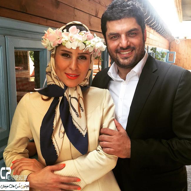 سام درخشانی و همسرش