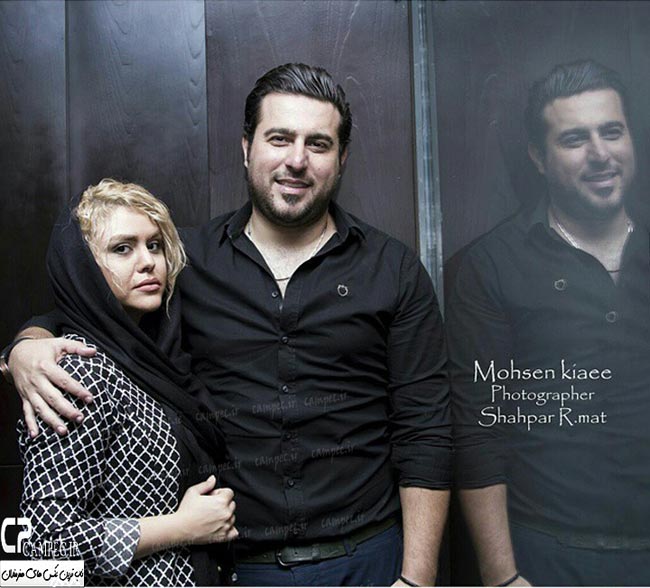 محسن کیایی و همسرش