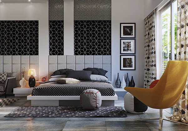 دکوراسیون اتاق خواب به رنگ خاکستری