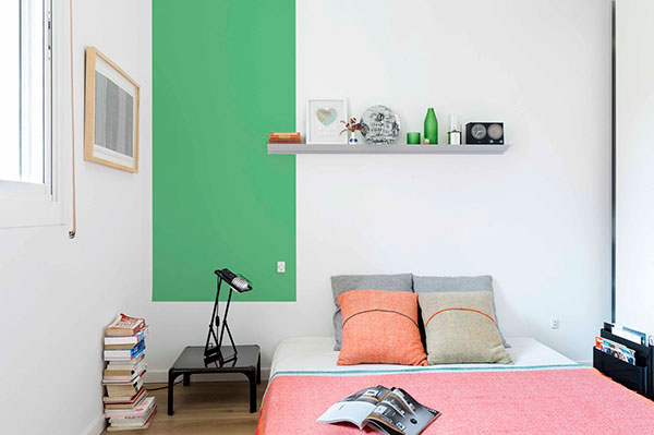 اتاق خواب سبز و صورتی
