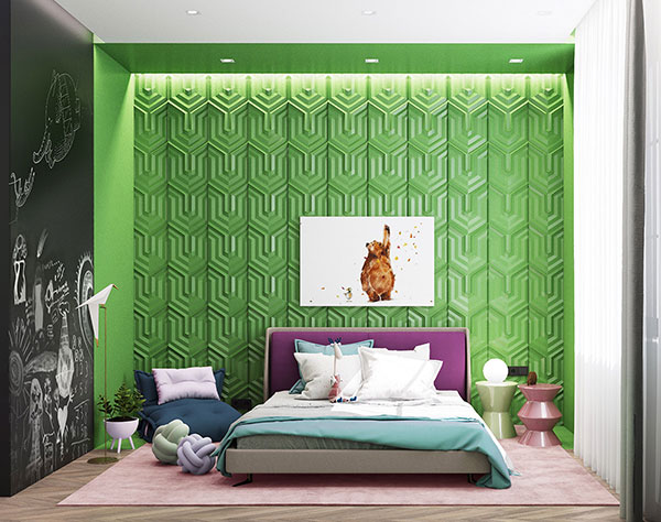 رنگ سبز برای اتاق خواب کودک
