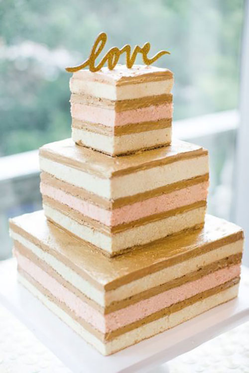 مدل کیک عروسی بدون فوندانت