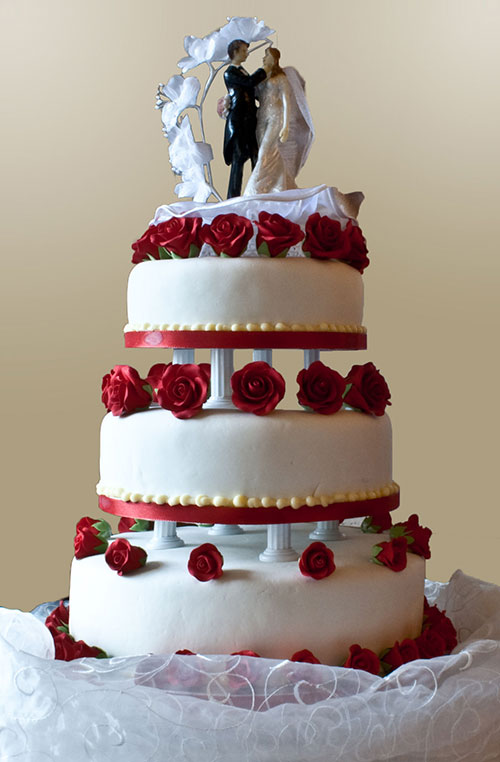 مدل کیک عروسی سه طبقه
