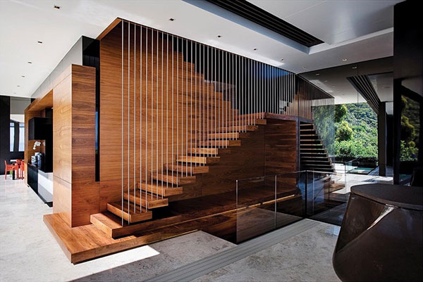 پله های چوبی شیک